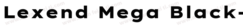 Lexend Mega Black字体转换